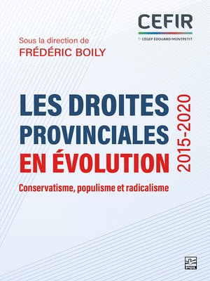 cover image of Les droites provinciales en évolution (2015-2020)